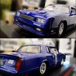 1:24 Scale Royal Blue 1987 Chevy Monte Carlo SS
