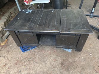 Lift-Top Coffee Table - Heavy, Solid Wood - $100