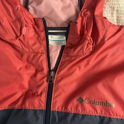 Columbia Lightweight Hooded Windbreaker Jacket – Red & Navy – Men’s SizeM 