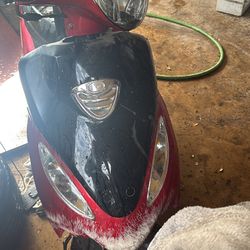 Moped red 50 cc sports