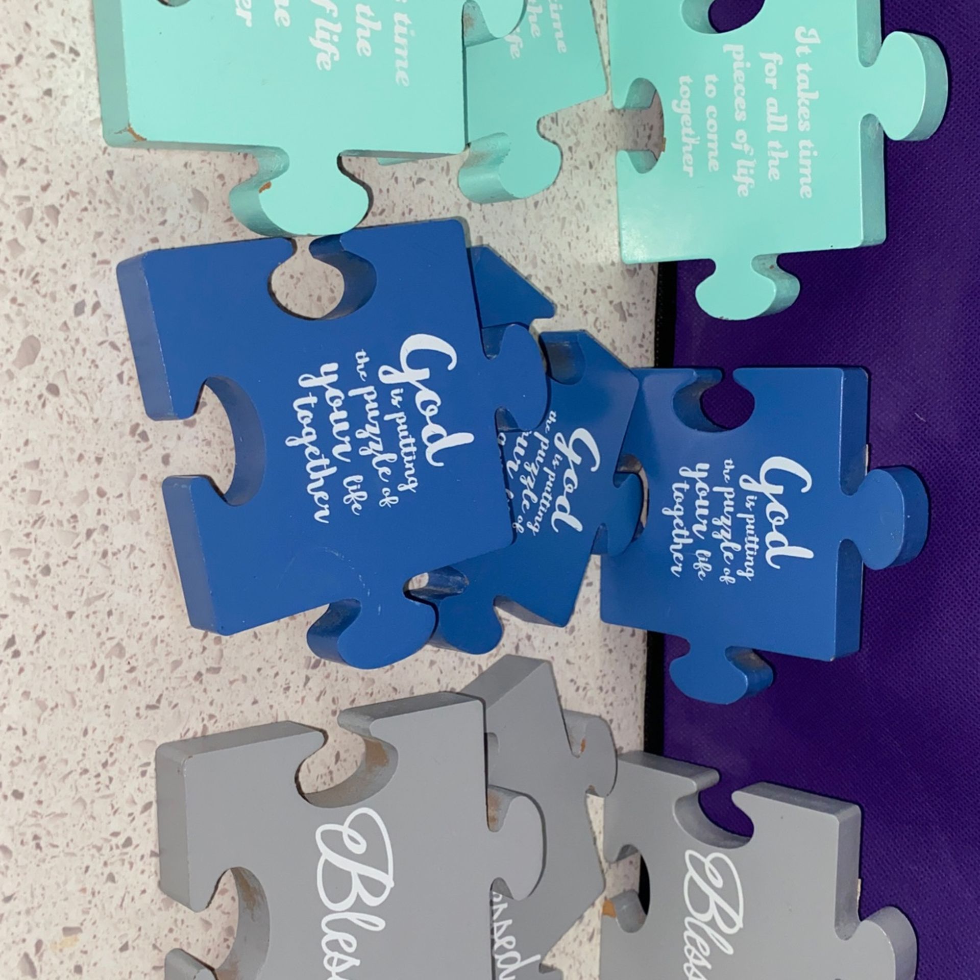 Wooden Puzzle Pieces