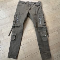 Emebellish Denim Cargo Pants Amiri Style MNML Style 