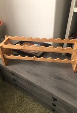18 bottle teak wine rack Brand new