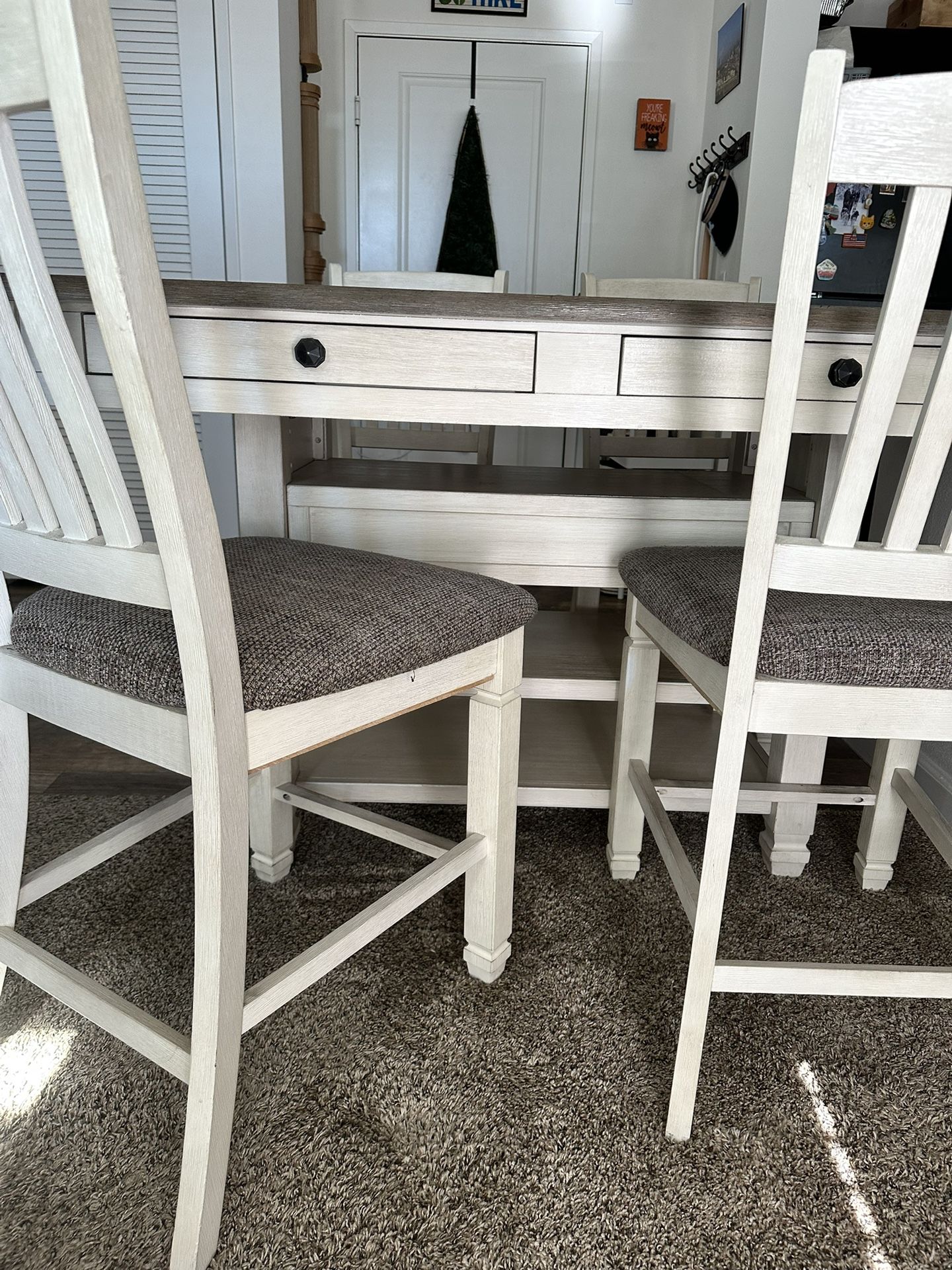 Counter Height Dining Set Table & Chairs