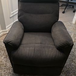 Swivel Recliner  (Dark Grey, Fabric) pick up and cash only
