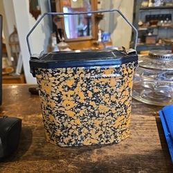 Antique French Graniteware Lunch Pail