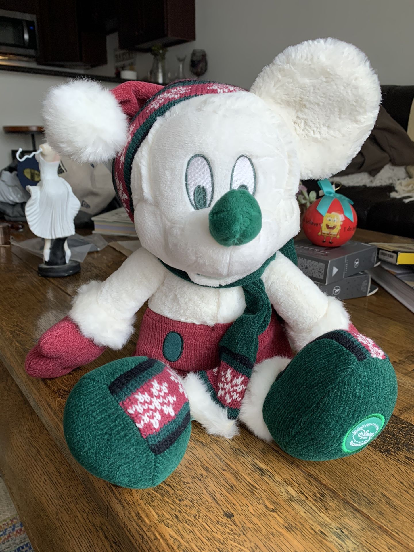 Disney Christmas Mickey Mouse Stuffed Doll