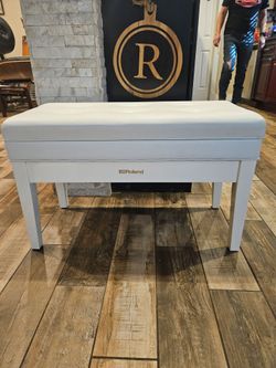 Roland White Piano Bench