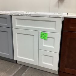 30” Stockholm Series White solid wood vanity only