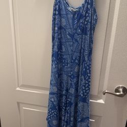 Blue Design Spiritual Dress