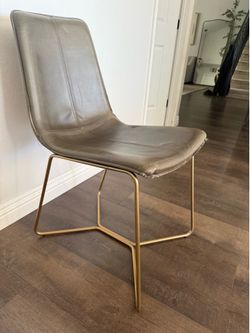 West Elm Slope Leather  Chair OBO