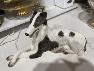 Porcelain borzoi dog figurine