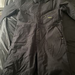 Walls Insulated Duck Overalls Men's Size XL Enduro Flex Stretch Canvas Black