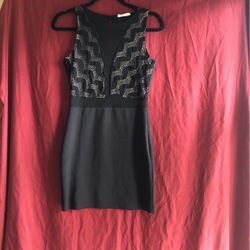 Black Short Stretchy Night Dress