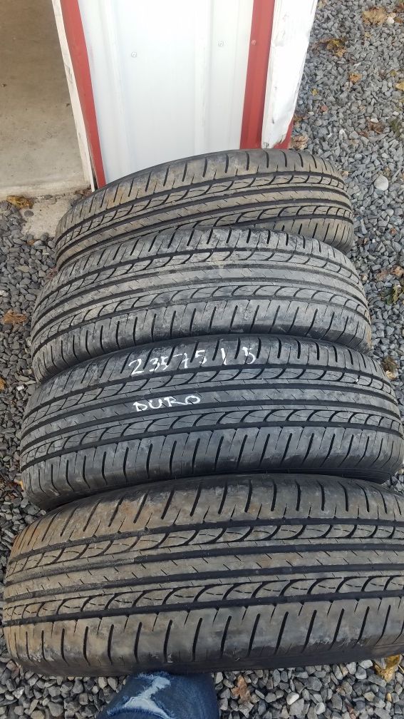 4 - 235/75r15 Duro DP3000 tires
