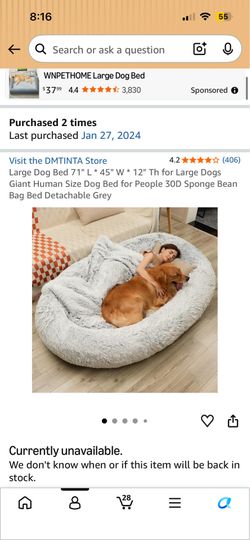 Human dog bed