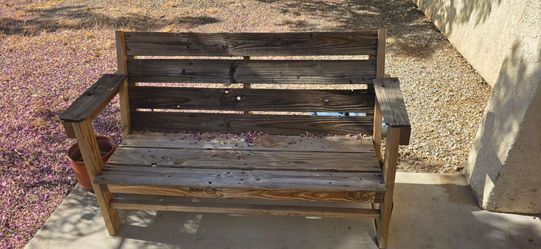 Handmade wood bench