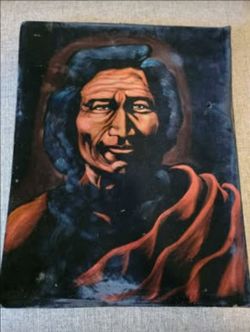 16x20 vintage native velvet painting wall art