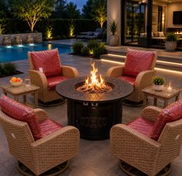 Patio furniture set with Fire pit