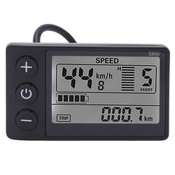 E-Bike Electric Bicycle S866 LCD Display Meter Controller 24V 36V 48V Control Panel Universal New In Box