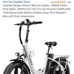 Electric Bike, Folding Bike, White Color