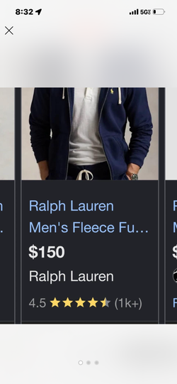 Blue polo zip up Size M