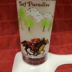 Vintage Collectible Turf Paradise 30th Running Drinking Glass
