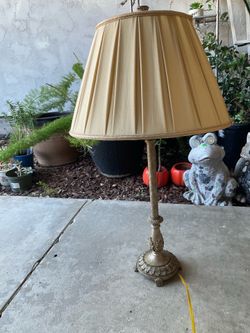 Vintage Traditional Table Lamp with Pleated Shade
