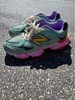 New Balance 9060 Teal Pink Purple Sneakers