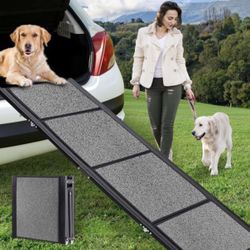 HABUTWAY Extra Wide Dog Ramp for Car - 250LBS Capality, 71''L x 20''W Pet Ramp, Portable Car Ramp for Large Dogs, Folding Dog Ramp Non-Slip, Dog Steps