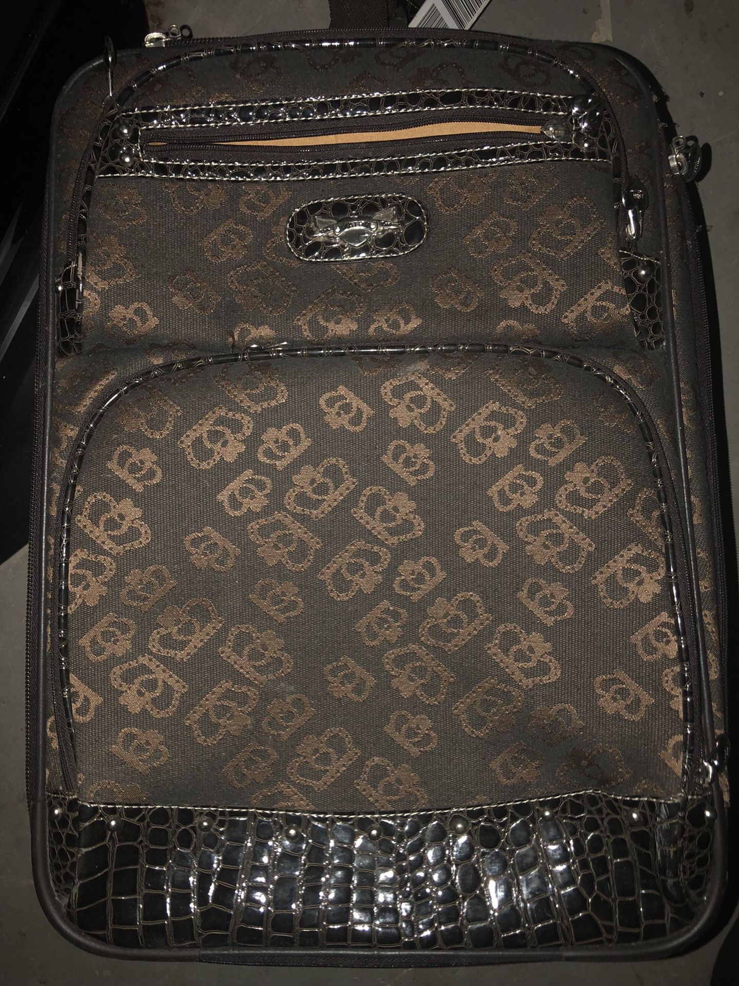 brown suitcase