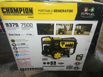 Champion 7500/9375 Watt DUAL-FUEL GENERATOR. BRAND-NEW IN THE BOX.