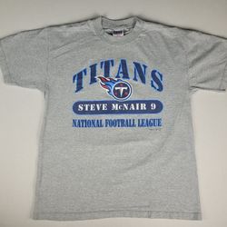Tennessee Titans Steve McNair QB Club 1999 Official NFL Player T-Shirt Men's L