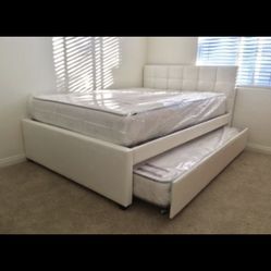 Full Over Twin Trundle Bed With Mattresses 