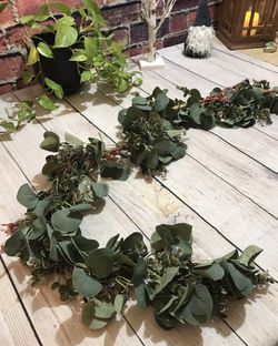 6ft Plush Hand Crafted Eucalyptus Garland For Wedding Sweetheart Table