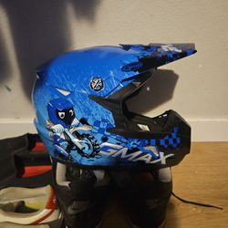 Gmax Blue Dirt Bike Helmet 