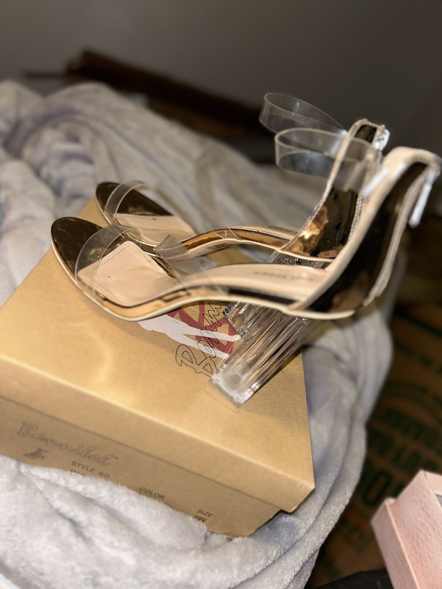 Size 9 Clear Heel