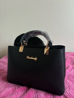 Black leather purse