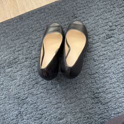 Black Leather Cole Haan Heels 