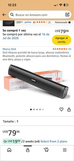 Dnil Altavoz portátil de barra larga, altavoz