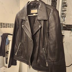 Michale Kors Motorcycle Jacket Xlarge Black 