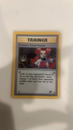 Pokemon Rockets sneak attack trainer HOLO NM