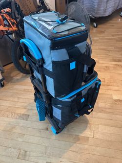 Titan Deep Freeze Collapsible Rolling Cooler Set