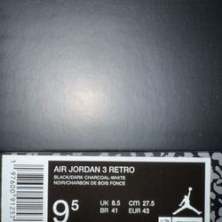 Air Jordan Black Cat 3 9.5