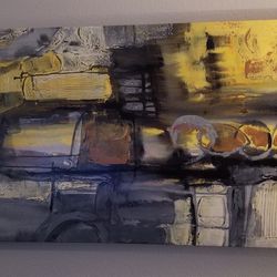 Dramatic Acrylic Canvas Art Piece