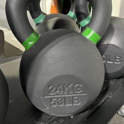 Cast Iron Kettlebell 53 LB - Black Matte Texture Finish - we have other weights available!