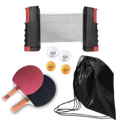 Portable Ping Pong Set W Retractable Net