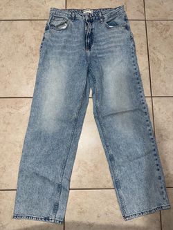Free People We The Free Light Wash Relaxed Straight Leg Boyfriend Jeans Size 30