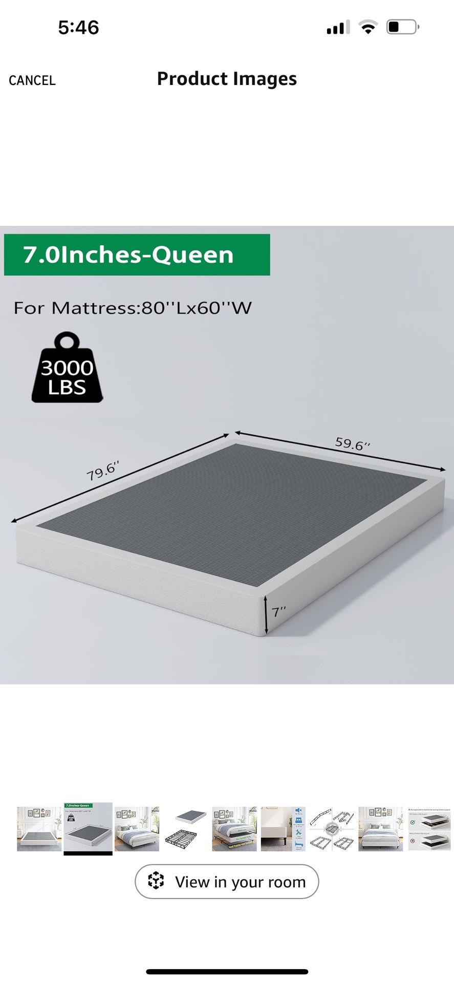 Metal Box Spring With Cover