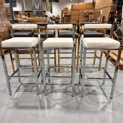 3 Modern 30” Bar Stools 